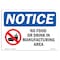 Signmission OSHA Sign, 10" H, Rigid Plastic, No Food Or Drink In Manufacturing Area Sign With Symbol, Landscape OS-NS-P-1014-L-14593 - alternate 1